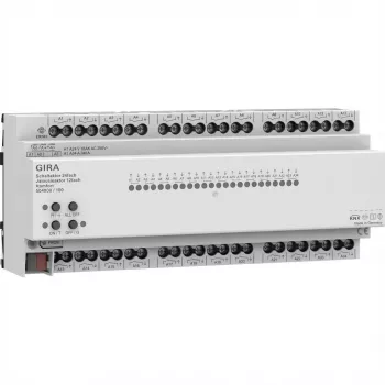 GIRA 504000 Slēdžu/žalūziju izpildmehānisms 24f/12f 16 A REG Kmf KNX Secure