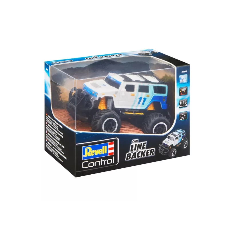 Revell Line Backer rotaļu auto — melns, zils, balts