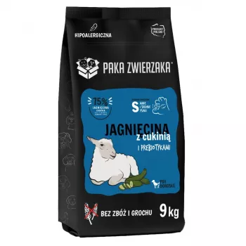 PAKA ZWIERZAKA Jērs ar cukini S - sausā suņu barība - 9kg