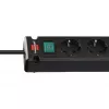 Brennenstuhl Bremounta pagarinātājs ar 5 rozetēm un 2x USB-C, 3 m, melns