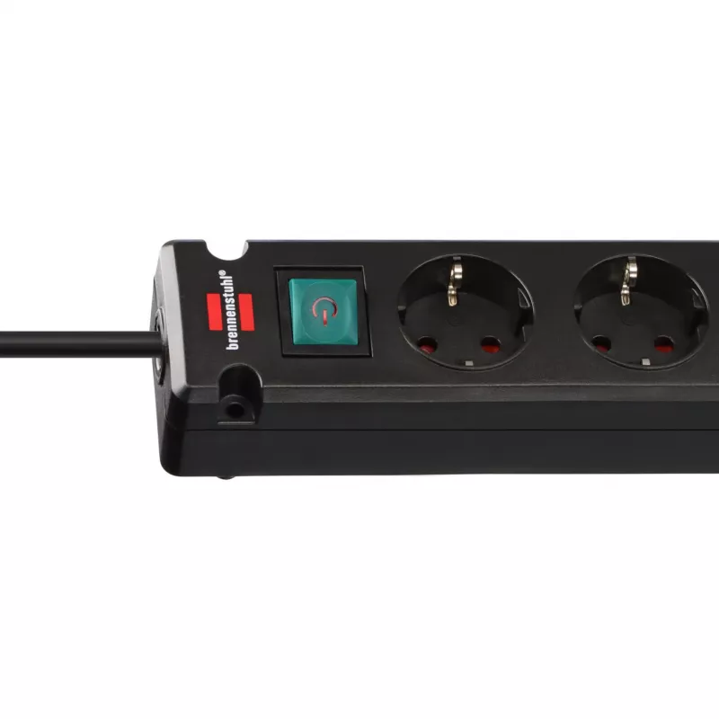 Brennenstuhl Bremounta pagarinātājs ar 5 rozetēm un 2x USB-C, 3 m, melns