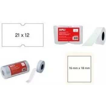 Cenu marķējumi agipa 101253 16×18 mm balti pastāvīgā līme – ruļļos pašlīmējošās etiķetes