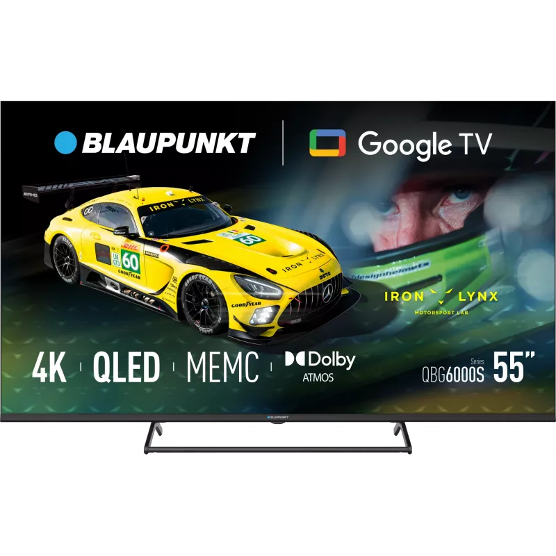 Blaupunkt QLED televizors 55QBG6000S 55 inch Smart TV Google TV Melns