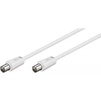 Wentronic Goobay Antenas savienojuma kabelis, balts, 2,5 m - IEC/Coax spraudnis IEC/Coax spraudnis (68147)