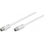 Wentronic Goobay Antenas savienojuma kabelis, balts, 2,5 m - IEC/Coax spraudnis IEC/Coax spraudnis (68147)