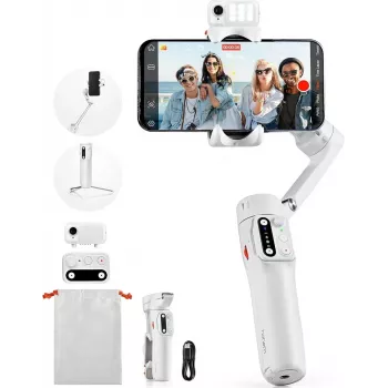 Smartphone gimbal Hohem iSteady V3 AI Kit — balts, modelis HPG-V3 W