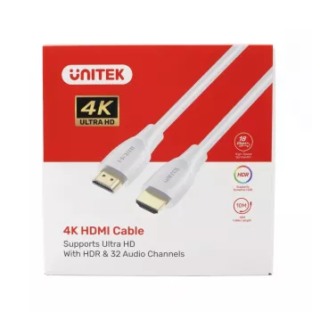 HDMI kabelis 2.0 4K 60Hz balts 3m; C11090AWH03-3M