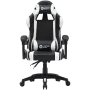 Spēļu krēsls CANYON Core SGCH2 — melns/balts, ergonomisks, regulējams augstums