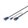 KVM kabelis USB Digitus DS-19232 3m PS/2