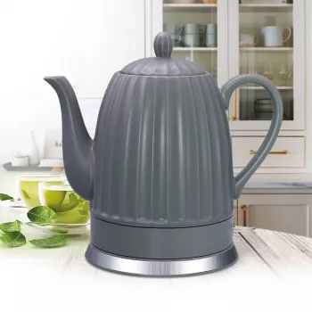 Elektriskā tējkanna Maestro MR-077, 1,5 L, 1500 W, keramikas korpuss, pelēka