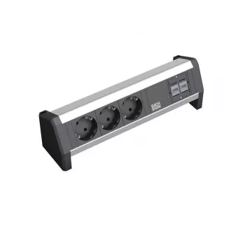 Pagarinātājs Bachmann Desk 1 3 AC kontaktligzdas Melns