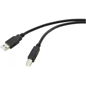 Renkforce RF-5770782 USB kabelis 10 m USB 2.0 USB A USB B Melns (RF-5770782)