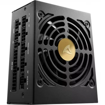 Sharkoon Rebel P20 SFX 1000W barošanas bloks (melns, 1x 12 kontaktu augstsprieguma savienotājs, 2x PCIe, kabeļu pārvaldība, 1000 vati)