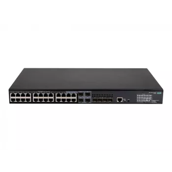 HPE FlexNetwork 5140 24G PoE+ 4SFP+ EI Slēdzis - L3 viedais - 24 porti 10/100/1000 (PoE+) + 4 kombinētie porti + 4 SFP+ 10GbE
