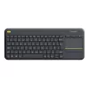 Logitech Wireless Touch Keyboard K400 Plus Mini QWERTZ Melna