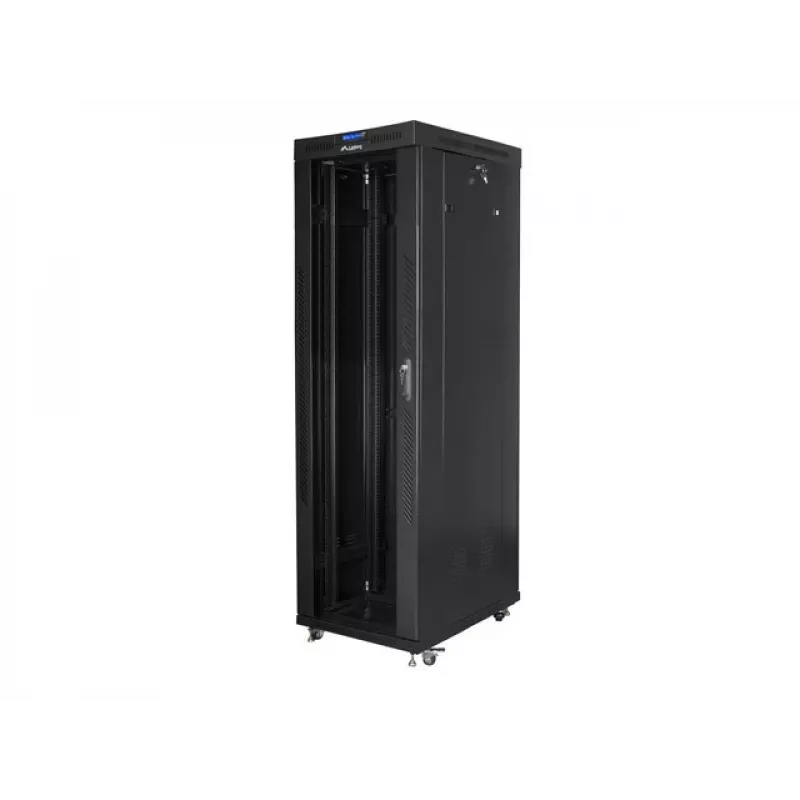Lanberg FF01-6042-12BL 42U brīvstāvošs 19 inch rackskapis, melns