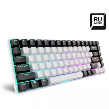 Sharkoon SKILLER SGK50 S3 Tastatūra Gaming USB QWERTY Krievu Balta (4044951039678)