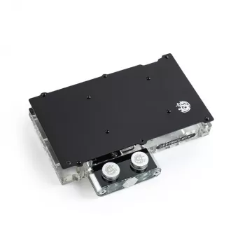 Ūdens bloks BitsPower Classic VGA BP-VG3070FE — 125×171.4×28.4 mm, 3-pin RGB, melns/sudrabs/caurspīdīgs