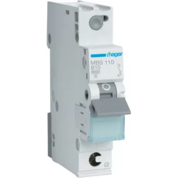 Hager MBS110 10A B tipa automātiskais slēdzis 1 modulis
