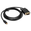 Akasa AK-CBCA17-18BK USB Type-C uz VGA pārveidotājkabelis 1.8m melns