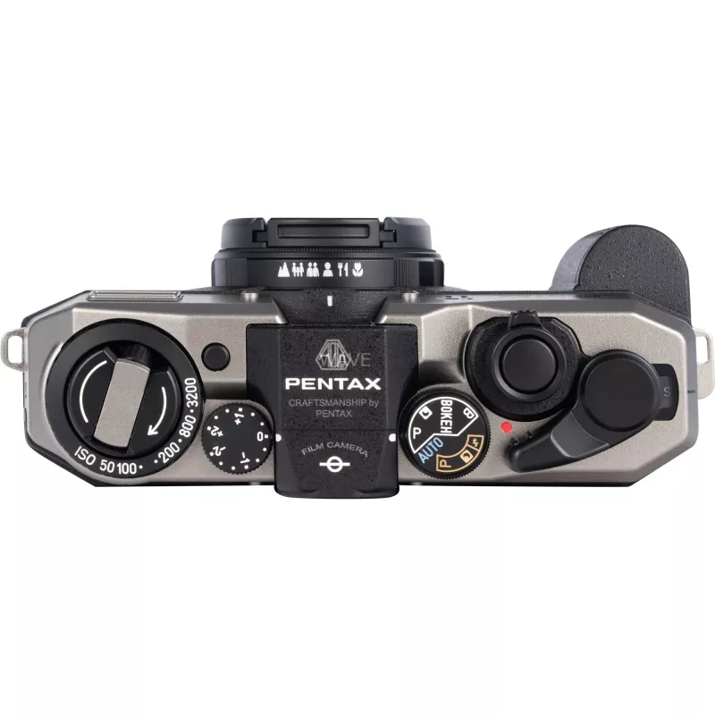 Pentax 17 filmiņu fotoaparāts, melns/sudraba
