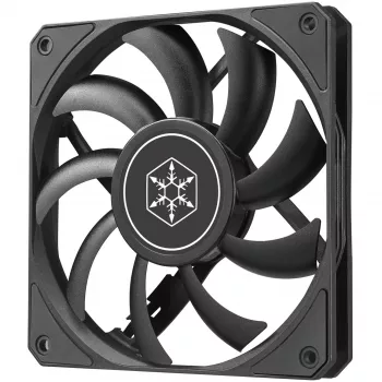 Korpusa ventilators SILVERSTONE SST-AS120B 120mm melns caurspīdīgs, 3-pin