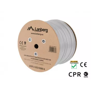 Tīkla kabelis Lanberg LCS7L-11CU-0305-S RJ45 Cat7 305 m Balts