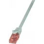 LogiLink PrimeLine Patch kabelis RJ-45 (vīriešu) uz RJ-45 (vīriešu) 10 m UTP CAT 6 halogēns brīvs pelēks