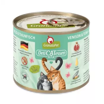 GRANATAPET DeliCATessen Brieža gaļa un tuncis - slapjā barība kaķiem - 200g