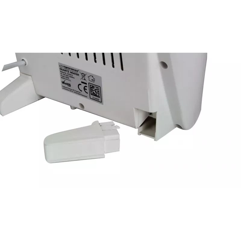 Kvarca elektriskais sildītājs ESPERANZA EHH010 400W/800W, balts, 1,2 m vads, pogas, regulējams termostats