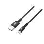 USB0–Micro USB kabelis 2m silikona melns Quick Charge