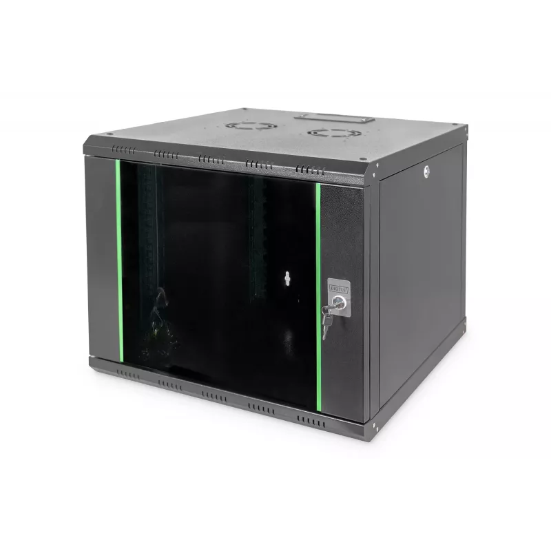 DIGITUS Professional Unique DN-19 09U-6/6-SW - Tīkla skapis - 9U, 19 inch, melns RAL 9005