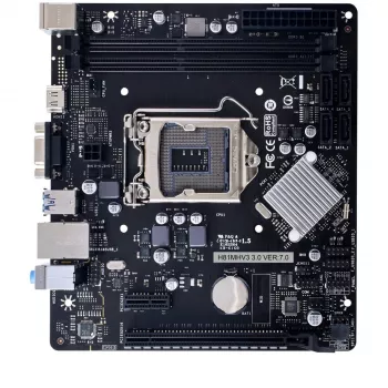 Mātesplate BIOSTAR H81MHV3 3.0 — Micro ATX, LGA 1150, Intel H81, 2x DDR3 DIMM (max 16 GB), SATA II/III, Gigabit LAN, HDMI, VGA