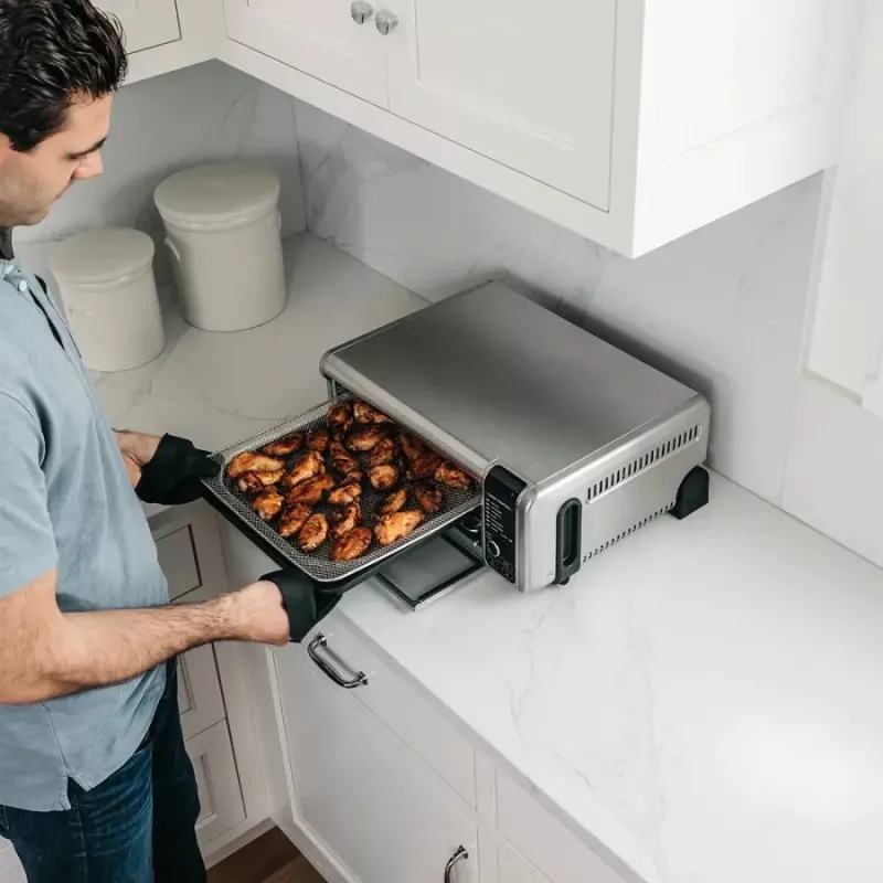 Ninja SP101 Single 10 L Brīvstāvošs 2400 W Karstā gaisa fritieris Melns, Nerūsējošais tērauds