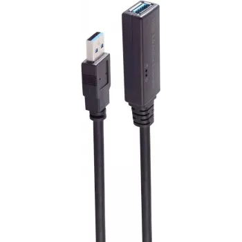 USB kabelis ShiverPeaks BS13-39055 5m USB 3.2 Gen 1 Melns