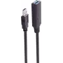 USB kabelis ShiverPeaks BS13-39055 5m USB 3.2 Gen 1 Melns