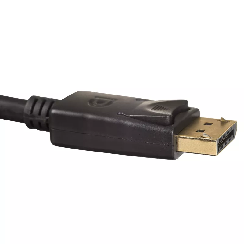 Akyga AK-AV-10 DisplayPort kabelis, spraudnis–spraudnis, zeltīti spraudņi, 1,8 m, melns
