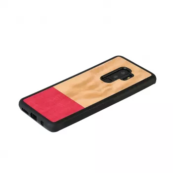 Man and Wood viedtālruņa maciņš Samsung Galaxy S9 Plus miss match black — aizsargmaciņš no koka un polikarbonāta