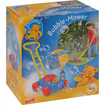 Bubble-Mower zāles pļāvējs ar ziepju burbuļiem, zils/sarkans