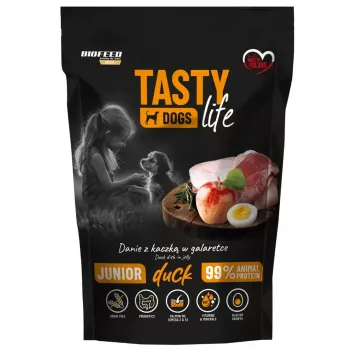 BIOFEED Tasty Dogs Life Junior Pīle - slapjā suņu barība - 150g