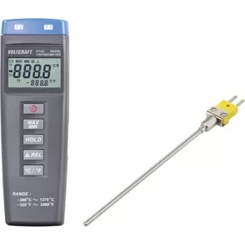 VOLTCRAFT K102 + TP 200 temperatūras mērīšanas instruments -200 līdz +1370 °C, K tipa zonde