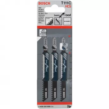 Bosch T 111 C finierzāģa asmens Augstoglekļa tērauds (HCS) 3 gab.