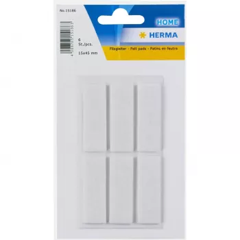 HERMA 15186 pašlīmējošās etiķetes taisnstūra baltas 15x45mm 6 gab.