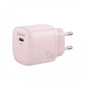 Lādētājs Baseus PicoGo GaN 45W EU Rozā – USB-C PD 45W kompakts galda lādētājs