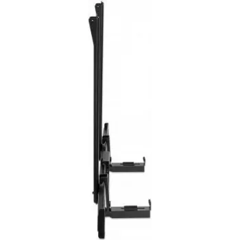 Manhattan Soundbar Mount Universal — sienas vai VESA stiprinājums skaņas joslai līdz 15 kg, dziļuma regulēšana, montāža virs vai zem TV, melns