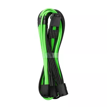 CableMod 12VHPWR uz 3× PCIe ModMesh kabelis 45 cm, melns/gaisma zaļš