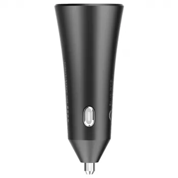 Xiaomi 37W Divu Portu Auto Lādētājs Melns