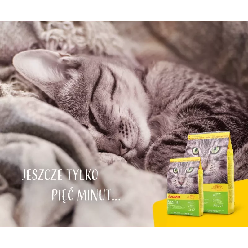 Sausā kaķu barība JOSERA SensiCat 10 kg — vista, 33% olbaltumvielas, 18% tauki, pieaugušiem kaķiem ar jutīgu vēderu