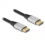 DeLOCK DisplayPort kabelis 16K 60 Hz 1 m sudraba metāls