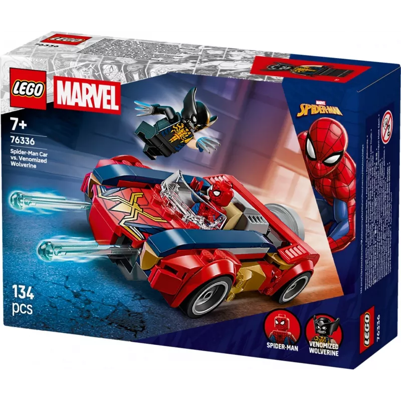 LEGO MARVEL 76336 Spider-Man mašīna pret Venomizēto Vilknadzi